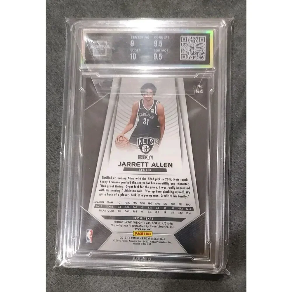 2017-18 Panini Prizm Jarrett Allen Fast Break AUTO Disco SP Rookie #154 9.5/10